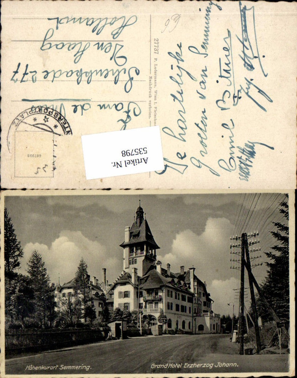 535798,Semmering Grand Hotel Erzherzog Johann pub Ledermann 27737