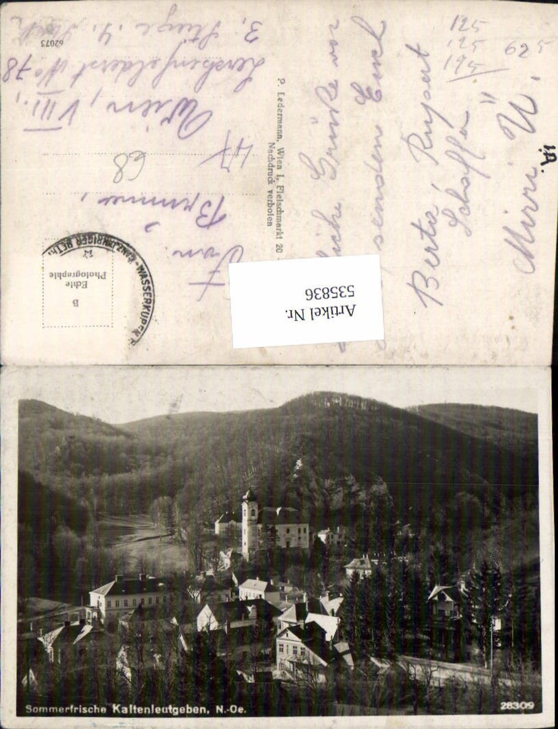 535836,Kaltenleutgeben Ortsansicht pub Ledermann 28309