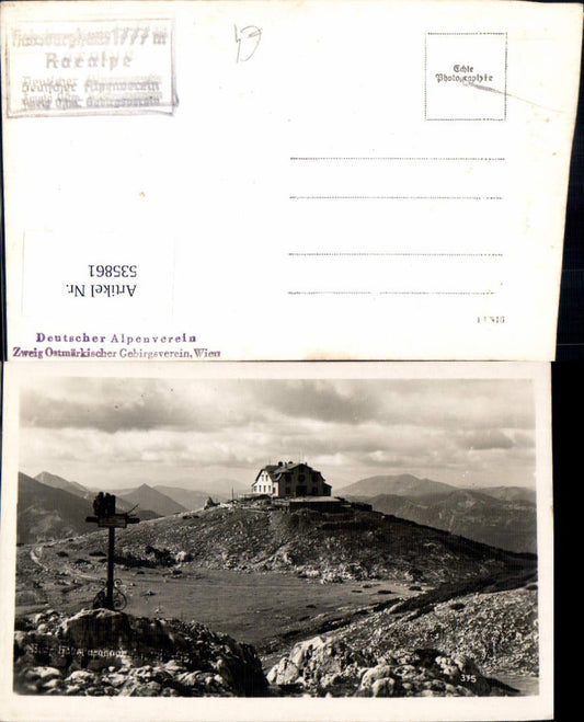 535861,Rax Raxalpe Ottohaus Payerbach