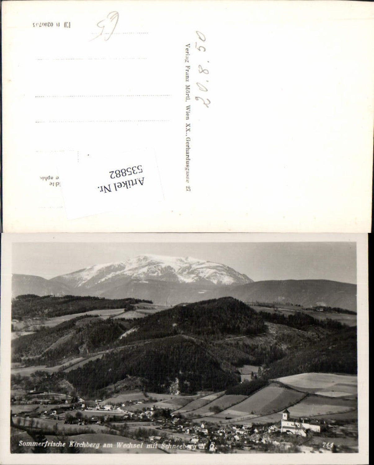 535882,Kirchberg am Wechsel m. Schneeberg