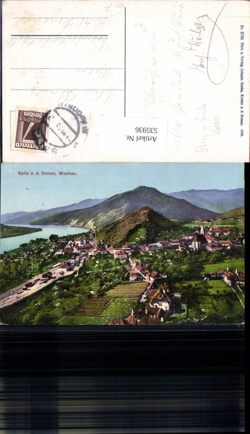 535936,tolle AK Spitz an der Donau Wachau  pub Saska 2795