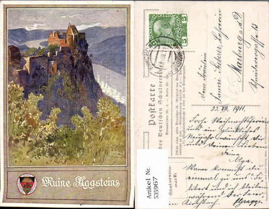 535967,Ruine Aggstein Wachau pub Schulverein 136