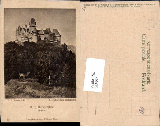 535997,W.J. Burger sign Burg Kreuzenstein Leobendorf pub Löwy XIV