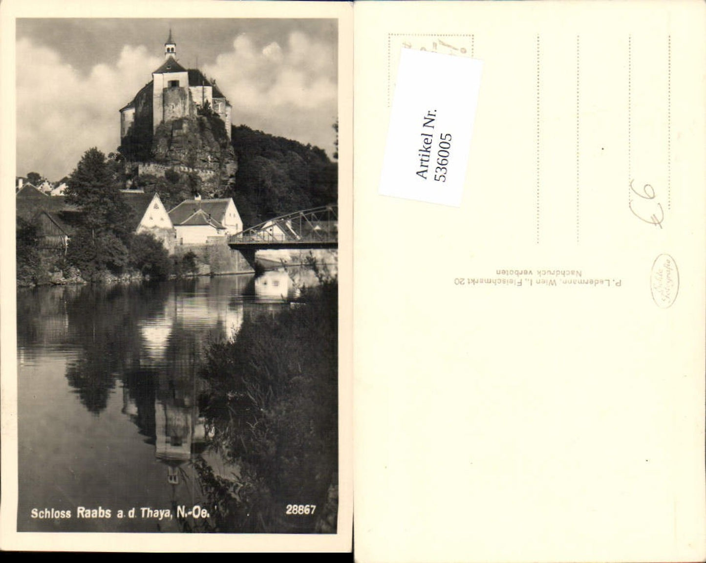 536005, great AK Raabs an der Thaya castle