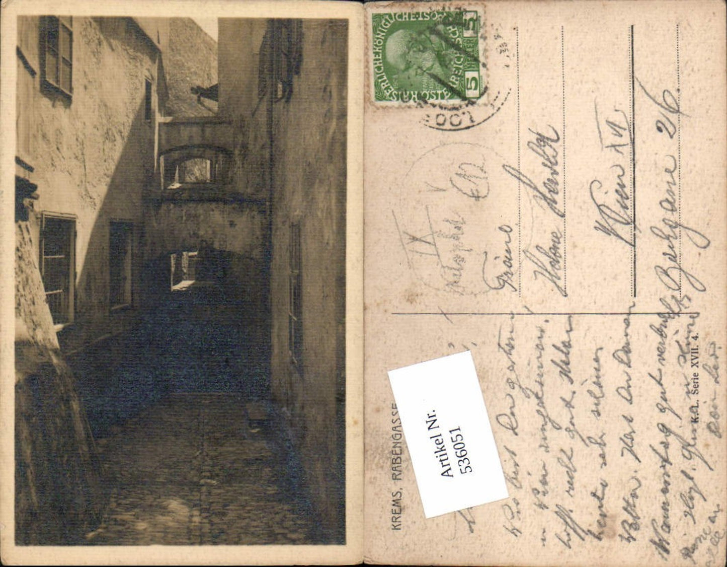536051,Krems Rabengasse pub Kilophot Serie XVII. 4