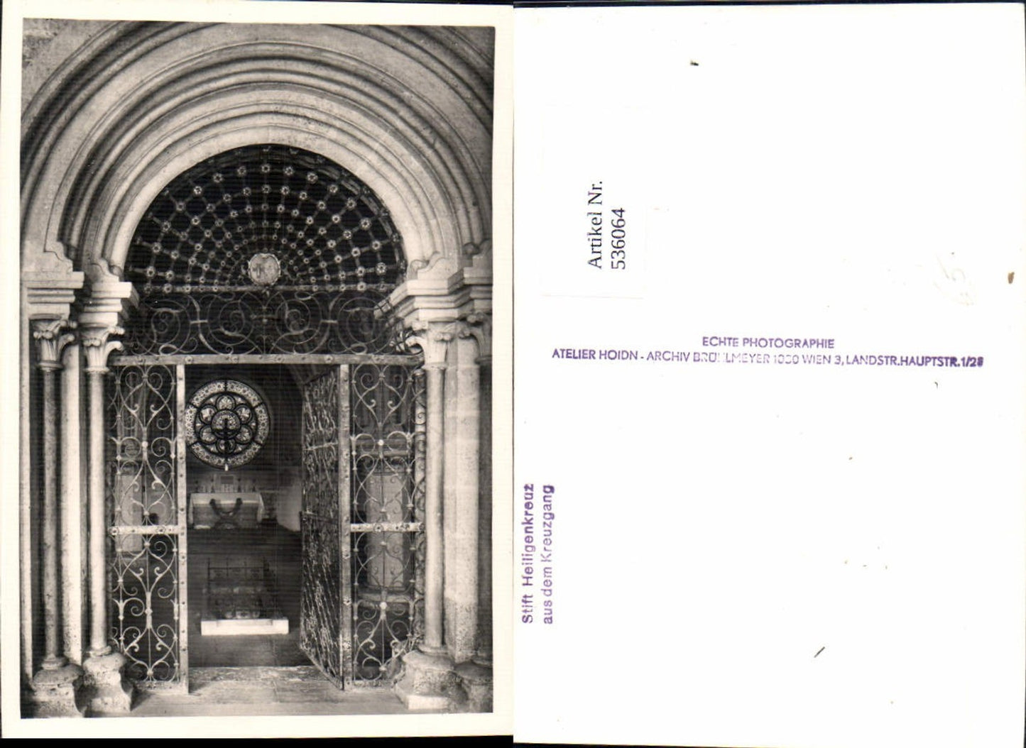 536064,Stift Heiligenkreuz Tor Gitter pub Brühlmeyer