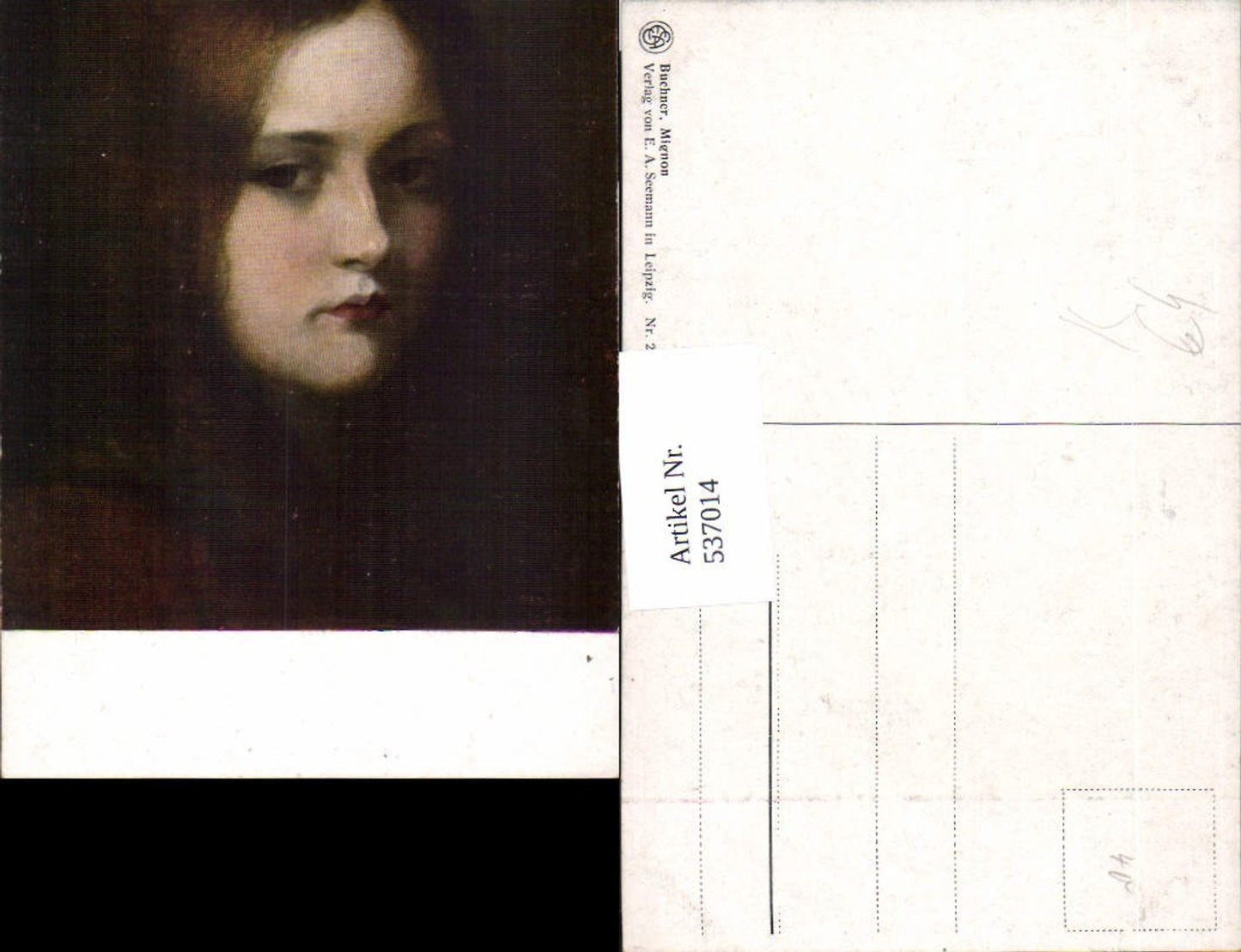 537014,Künstler AK Buchner Mignon Mädchen Portrait