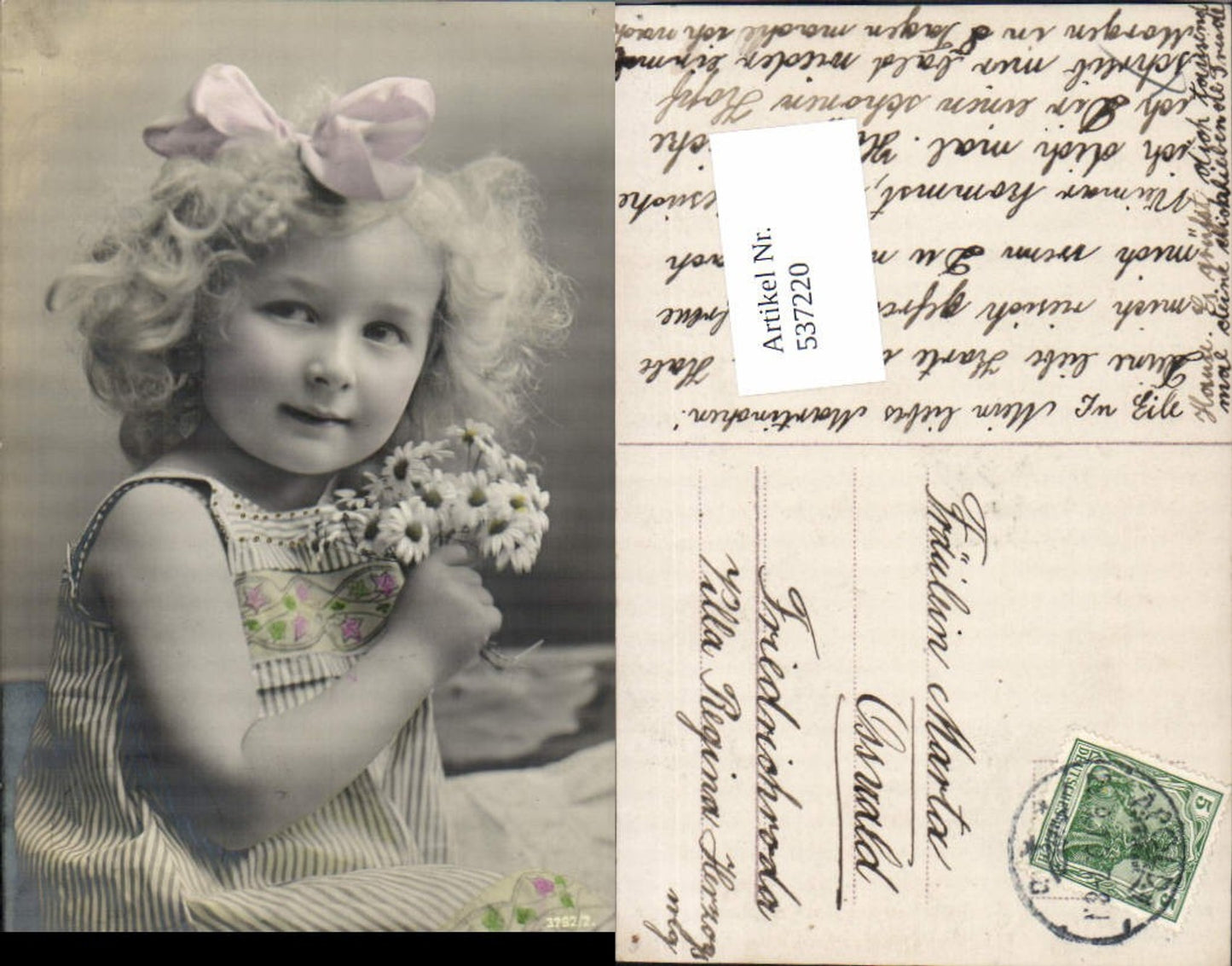 537220,tolle Foto-AK Kind Mädchen Haarschmuck Haarschlaufe