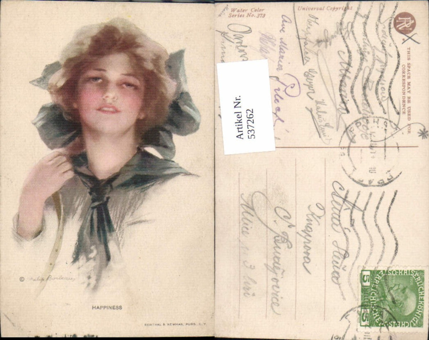 537262,tolle Künstler AK Philip Boileau Frau Glamour pub Reinthal Newman 373