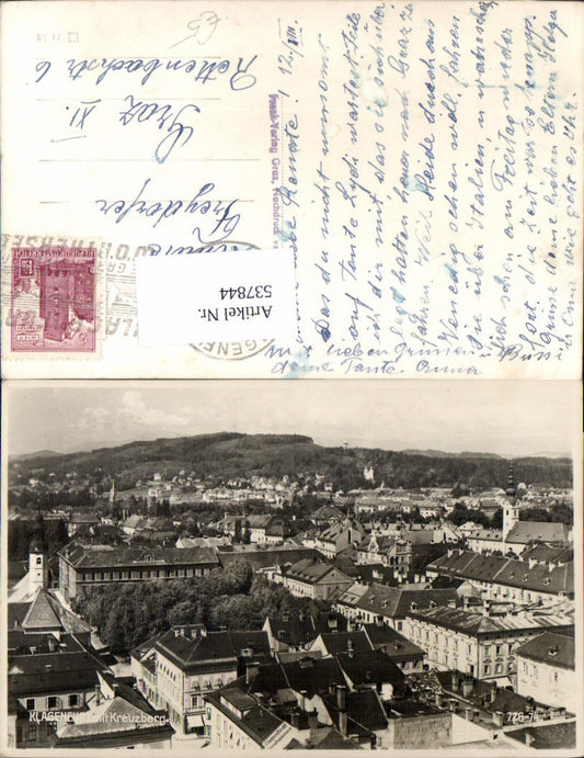 537844,tolle Foto-AK Klagenfurt m. Kreuzberg