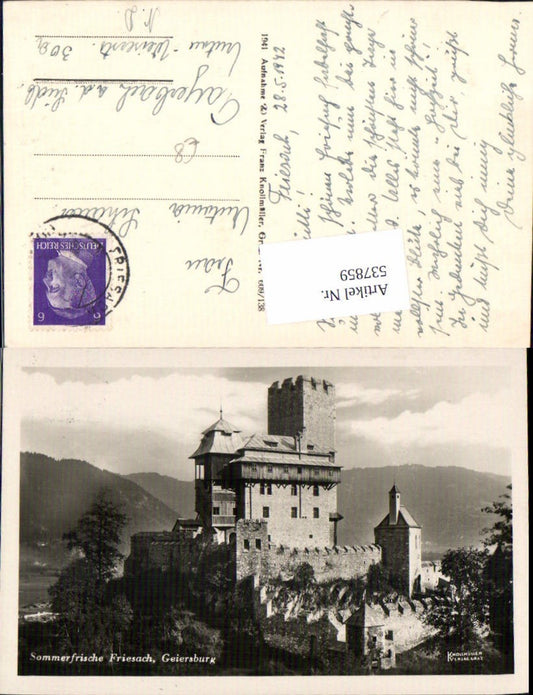 537859,tolle Foto-AK Friesach Geiersburg pub Knollmüller 609-138