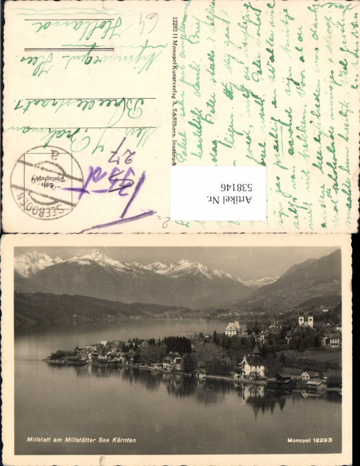 538146, Millstatt am See additional postage surcharge