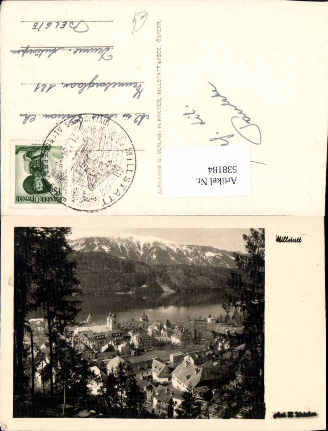538184, Millstatt am See pub H. Krieber