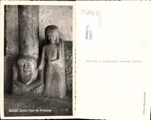 538271,Foto-AK Millstatt am See Figur im Kreuzgang pub Schmölzer 9