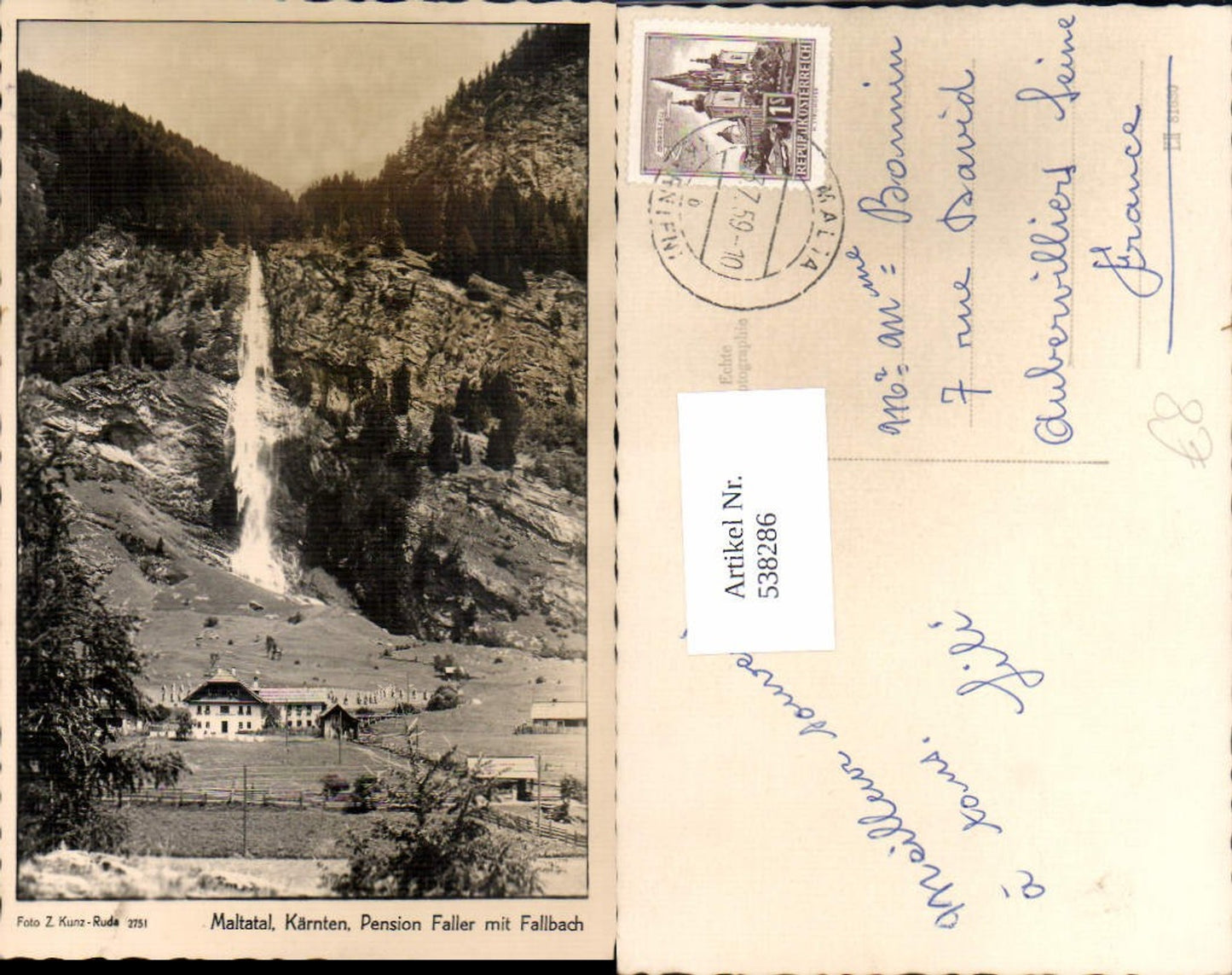 538286,Maltatal Malta Pension Faller am Fallbach pub Kunz Ruda 2751