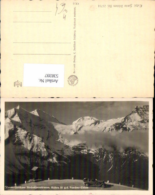 538397,Grossglockner Hochalpenstrasse Heiligenblut Fuscher Eiskar Auto Oldtimer