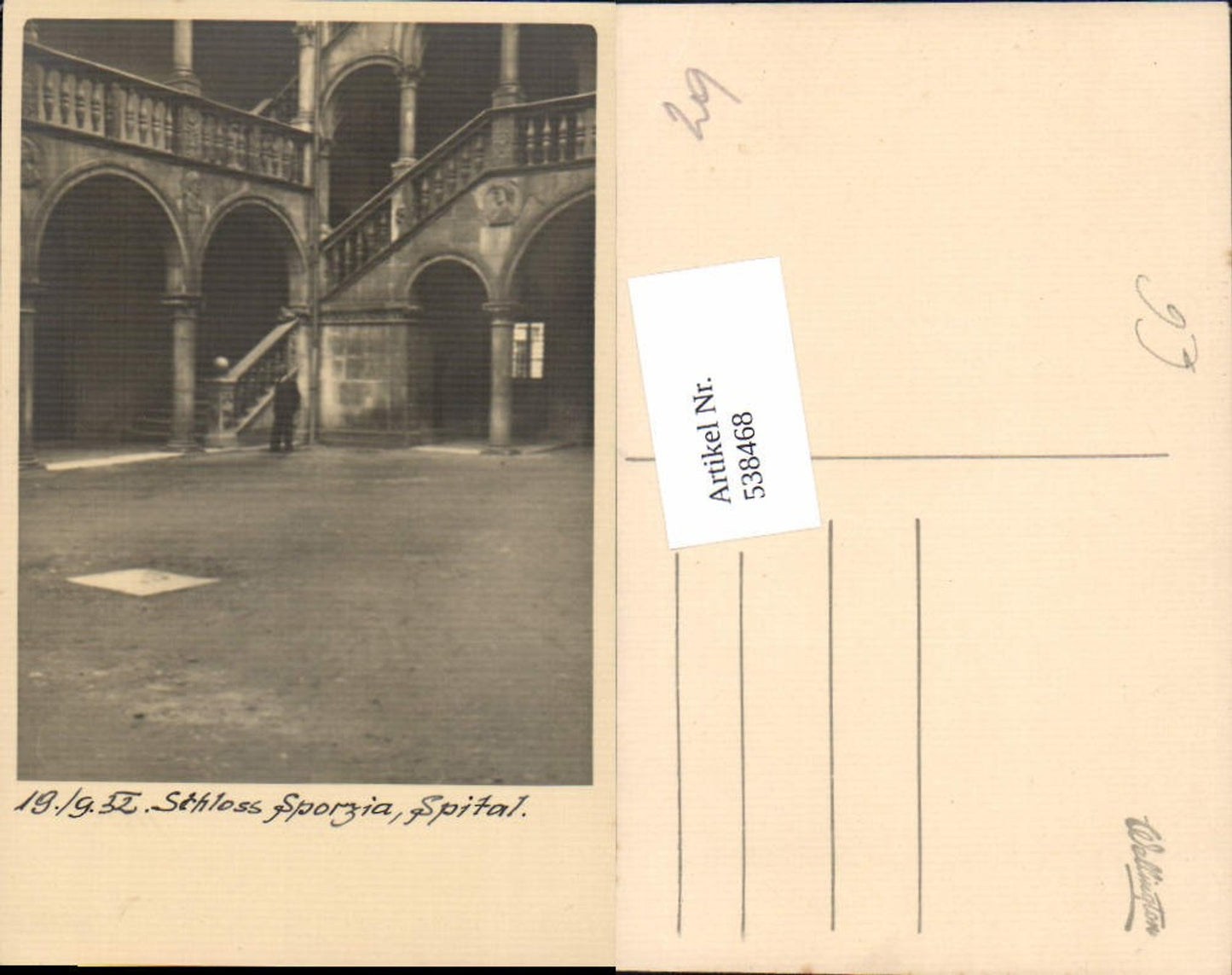538468, Photo postcard UNIQUE Porcia Castle Spittal an der Drau