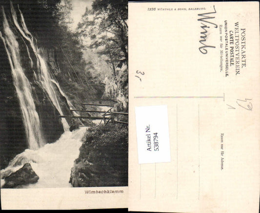 538794,Fotokunst Würthle u. Sohn Wimbachklamm Wasserfall