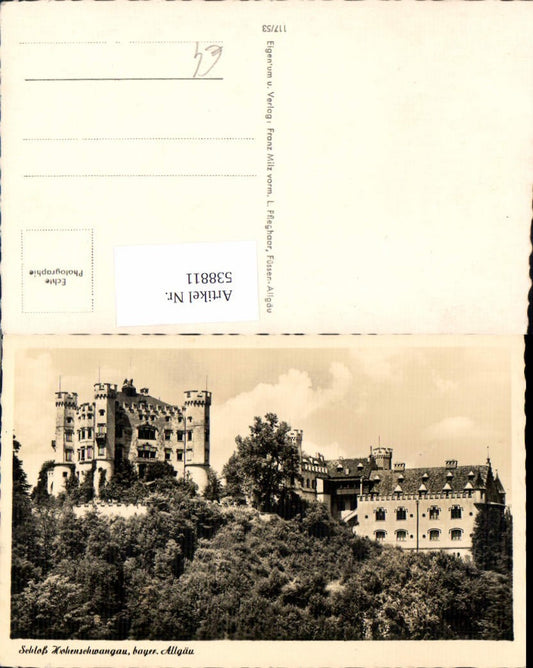 538811,Fotokunst Franz Milz L. Pfleghaar Schloß Hohenschwangau Allgäu