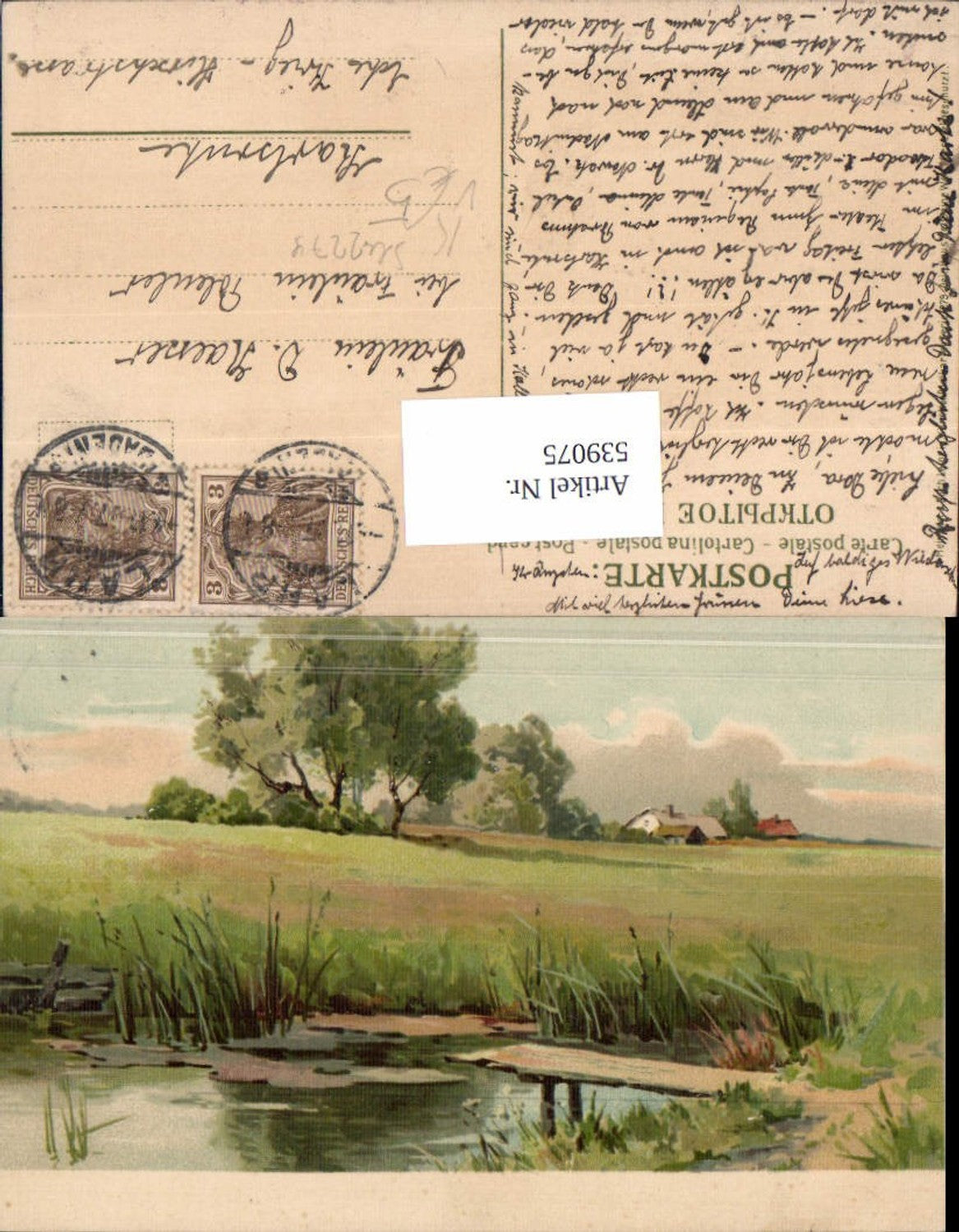539075,Künstler AK Litho Meissner Buch 2179 Schilf Moor