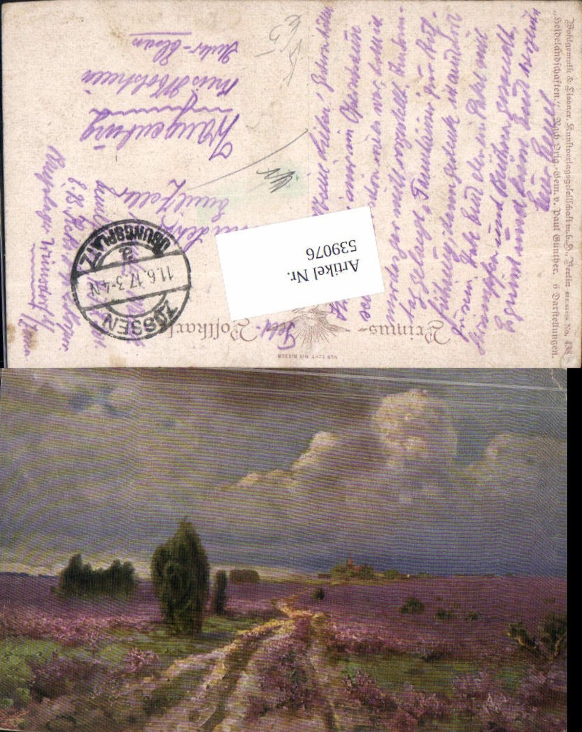 539076, Artist AK Paul Günther Lüneburg Lüneburg Heath Primus 438