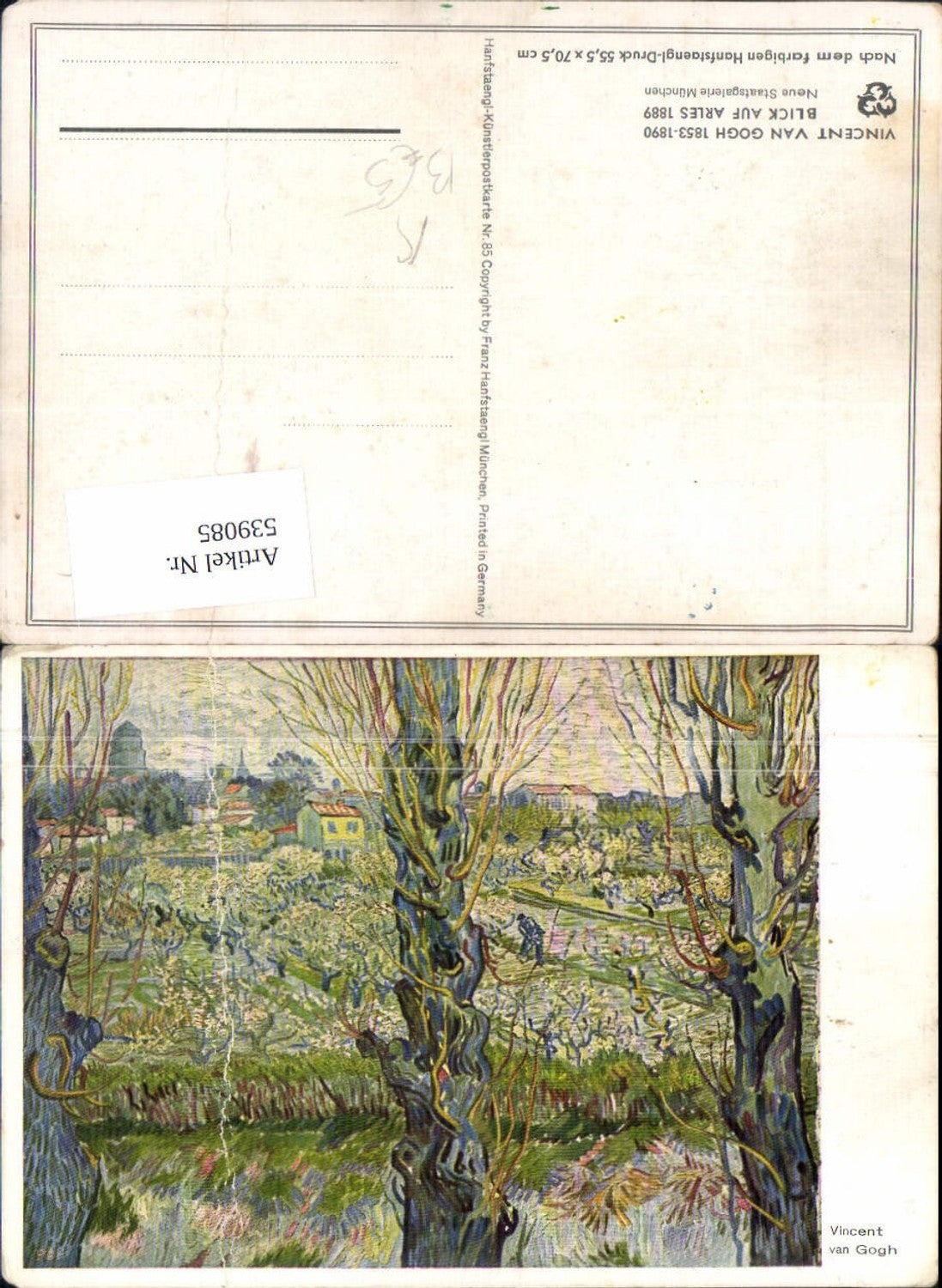 539085,Künstler AK Vincent van Gogh Arles