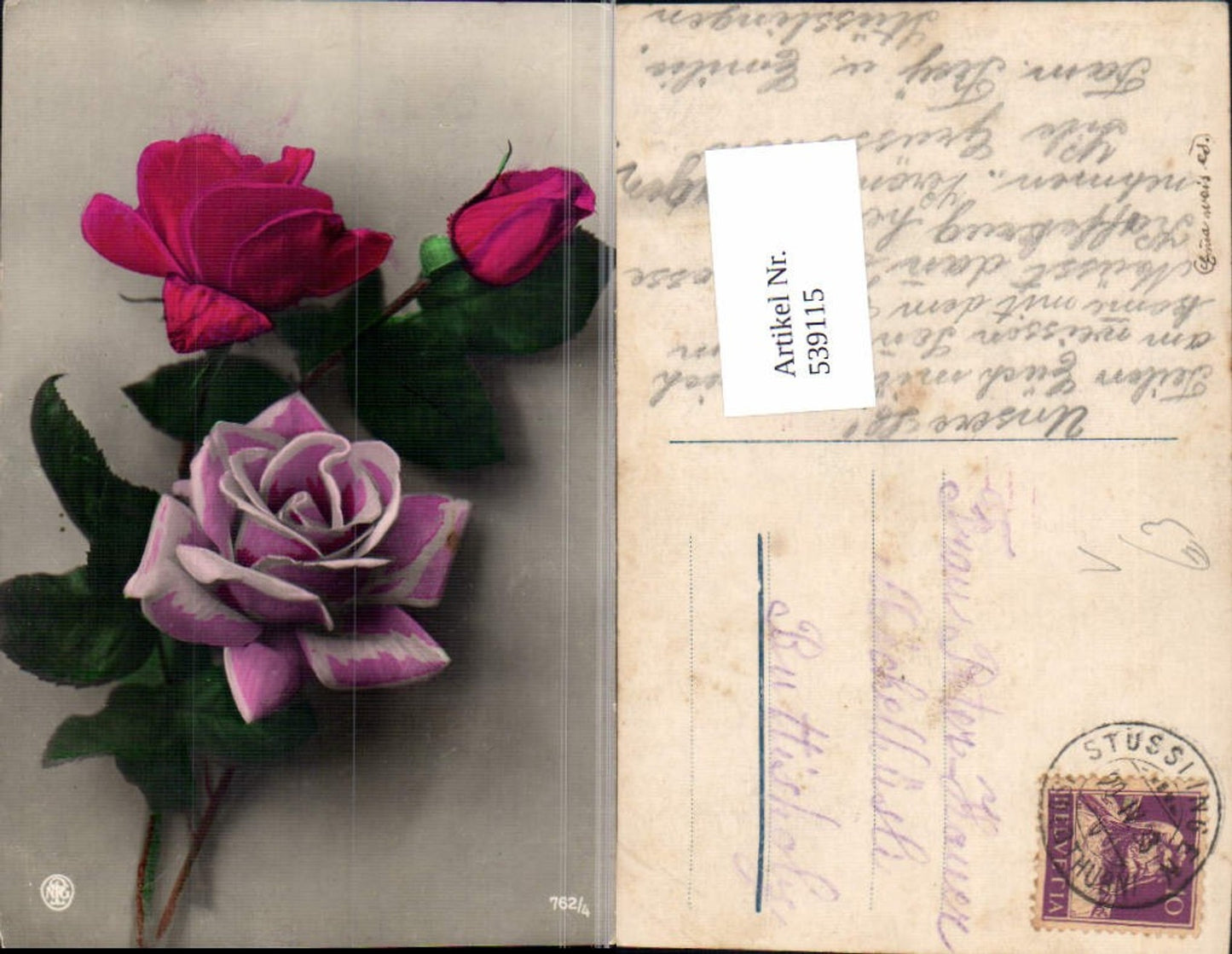 539115,Foto-AK Blumen Blume Rose Rosen pub NPG 762-4