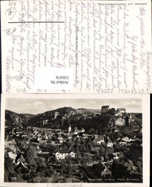 539476,Pottenstein mit Burg Fränkische Schweiz