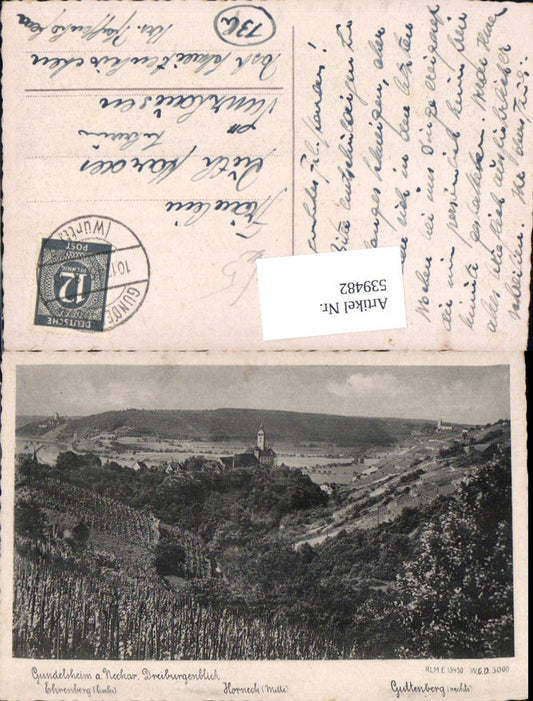 539482, Gundelsheim a. Neckar Dreiburgblick Ehrenberg Horneck Guttenberg