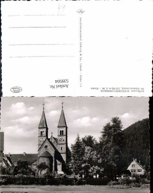 539504, Photo Ak Klosterreichenbach Black Forest Church Baiersbronn
