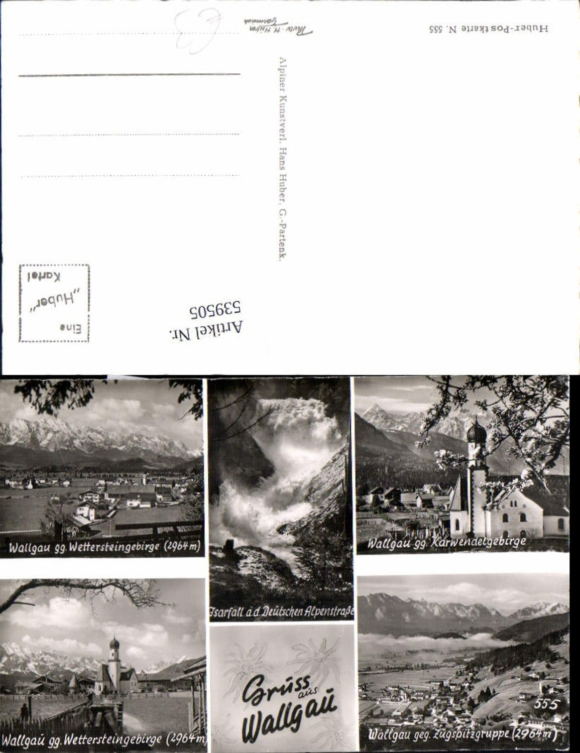 539505,Mehrbild Ak Wallgau Isarfall Kirche