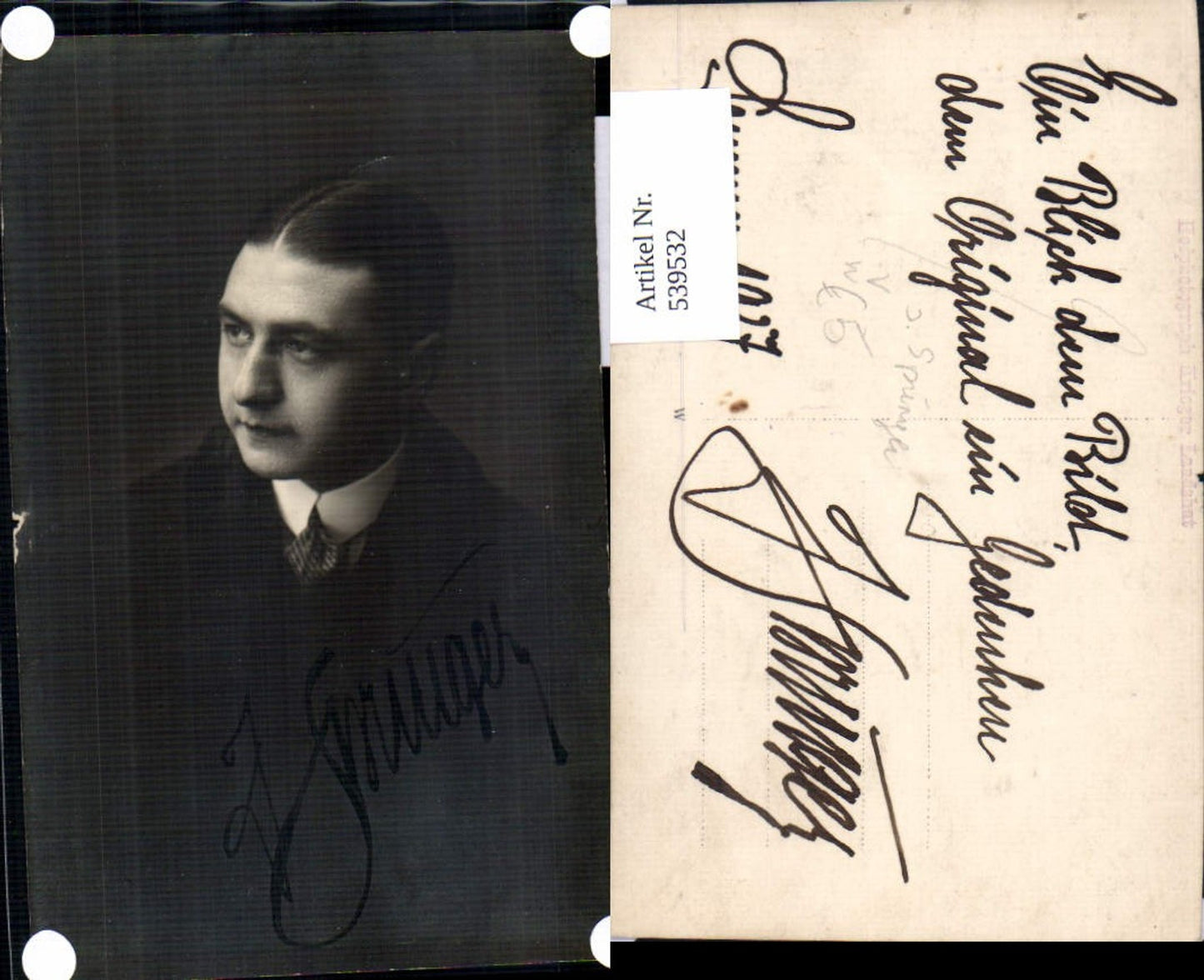 539532,Foto-AK Fotokunst Hofphotograph J. Springer Landshut Portrait d. Fotografen 1917