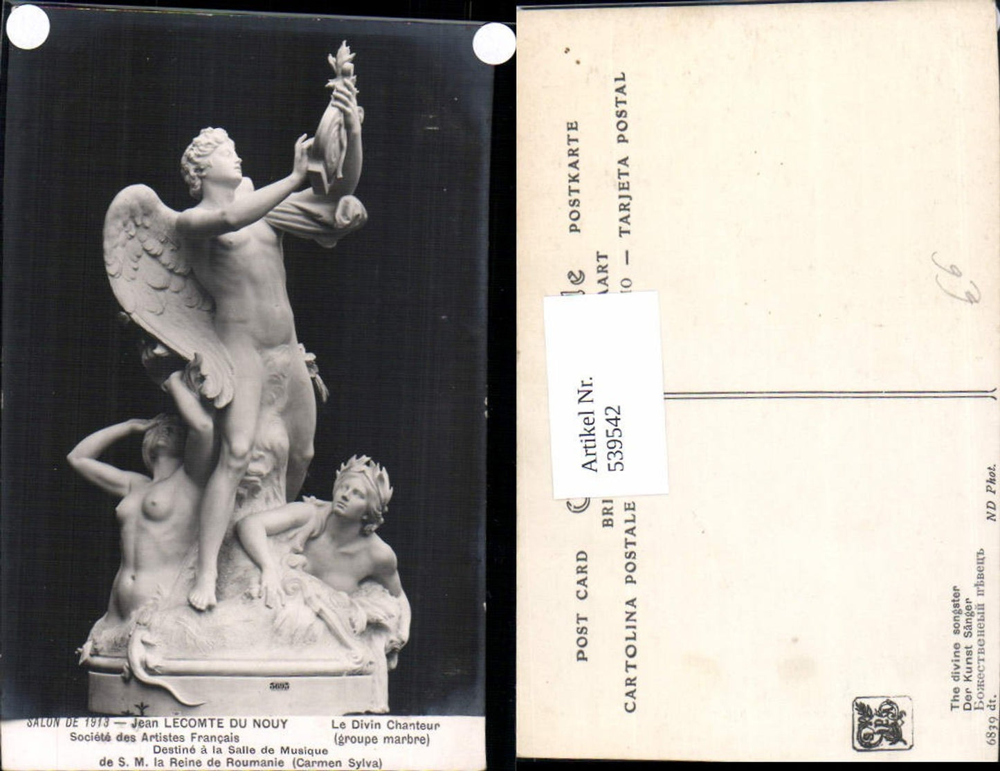 539542,Skulptur Statue Erotik Akt Salon de 1913 Lecomte du Nouy