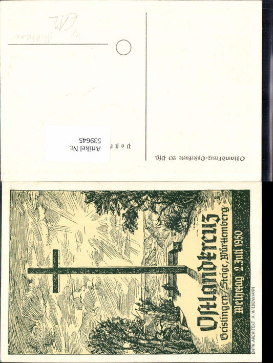 539645, rare AK Geislingen ad Steige Ostlandkreuz A. Wiedenmann LK Göppingen