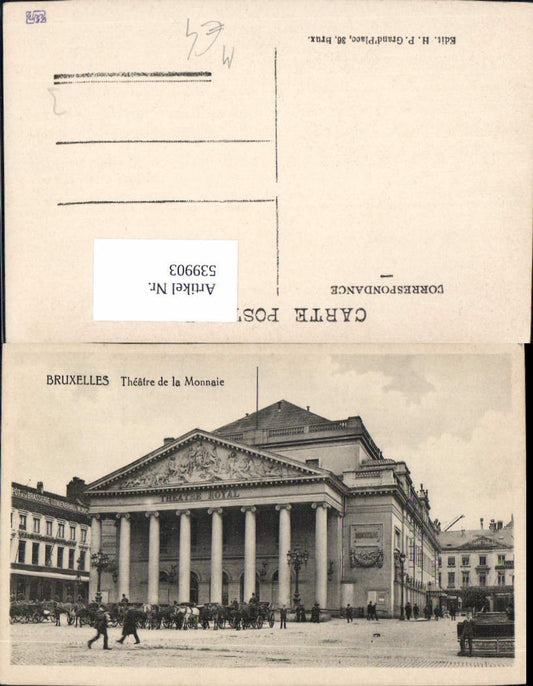 539903,Bruxelles Brüssel Theatre Royal de la Monnaie Theater Oper Kutschen