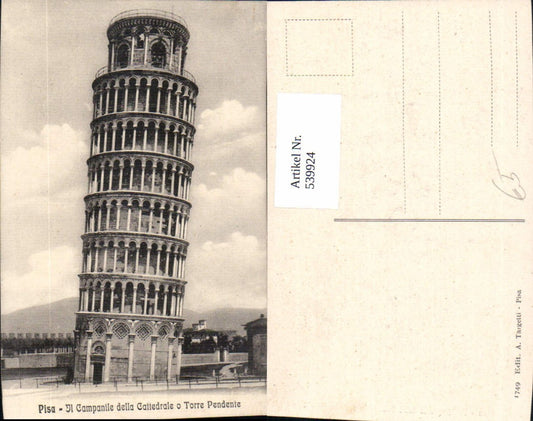 539924,Pisa Il Campanile della Cattedrale o Torre Pendente Schiefer Turm