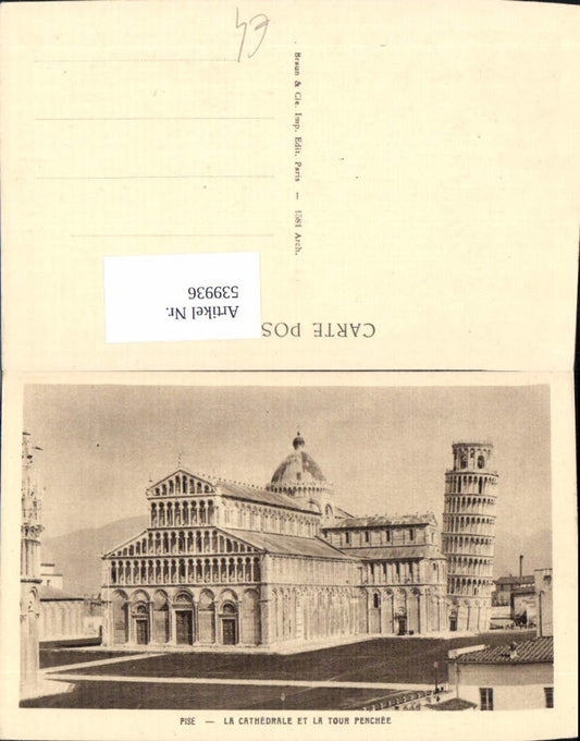 539936,Pise Pisa La Cathedrale et la Tour Penchee Schiefer Turm