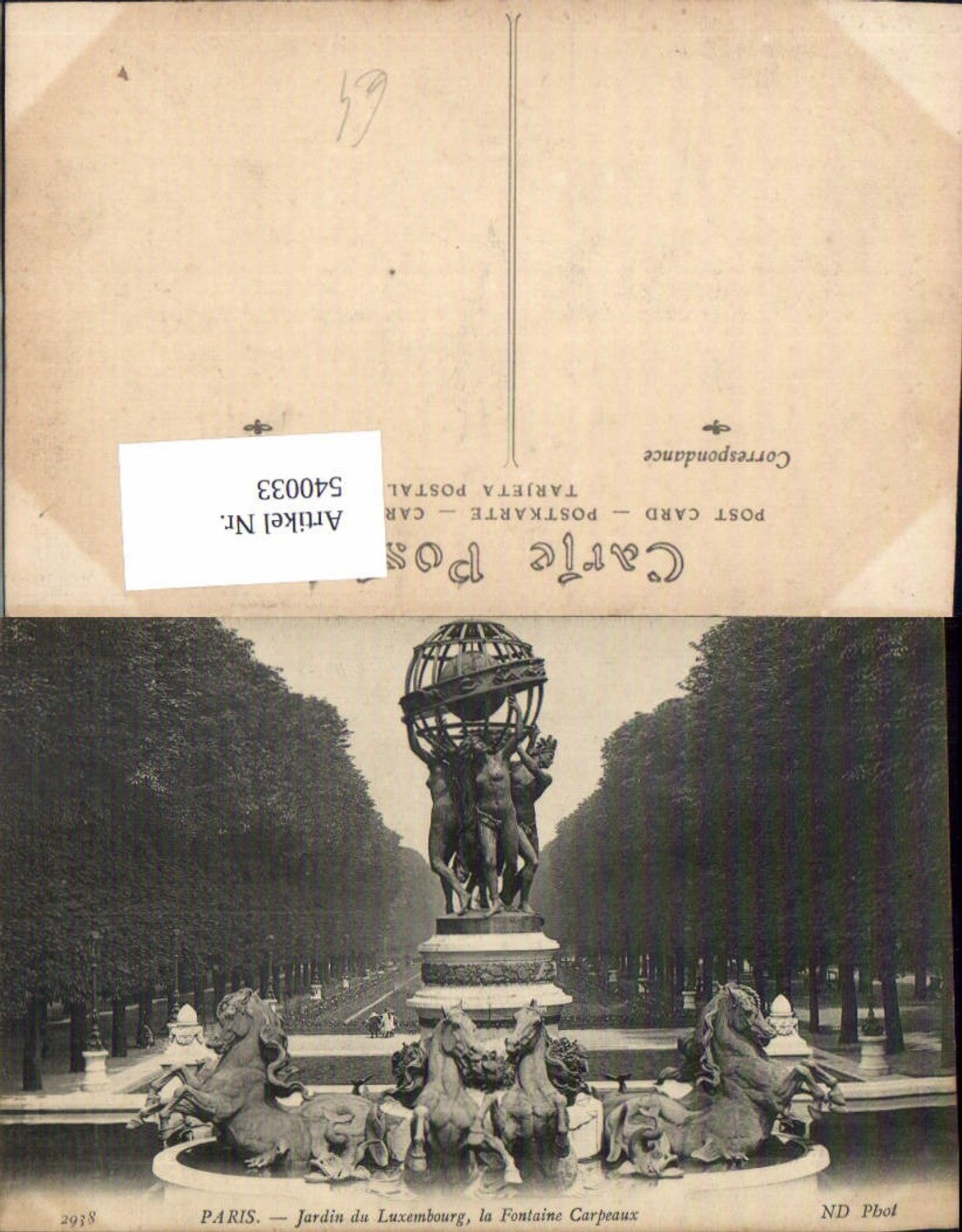 540033,Paris Jardin du Luxembourg la Fontaine Carpeaux Statue Monument Brunnen