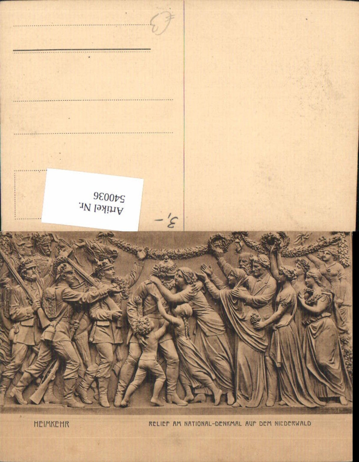 540036,Niederwald Relief Nationaldenkmal Heimkehr Statue Monument