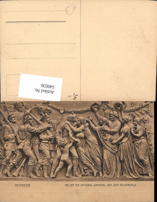 540036,Niederwald Relief Nationaldenkmal Heimkehr Statue Monument