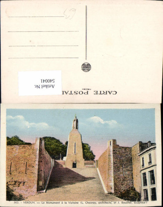 540041,Verdun Le Monument a la Victoire Statue Monument