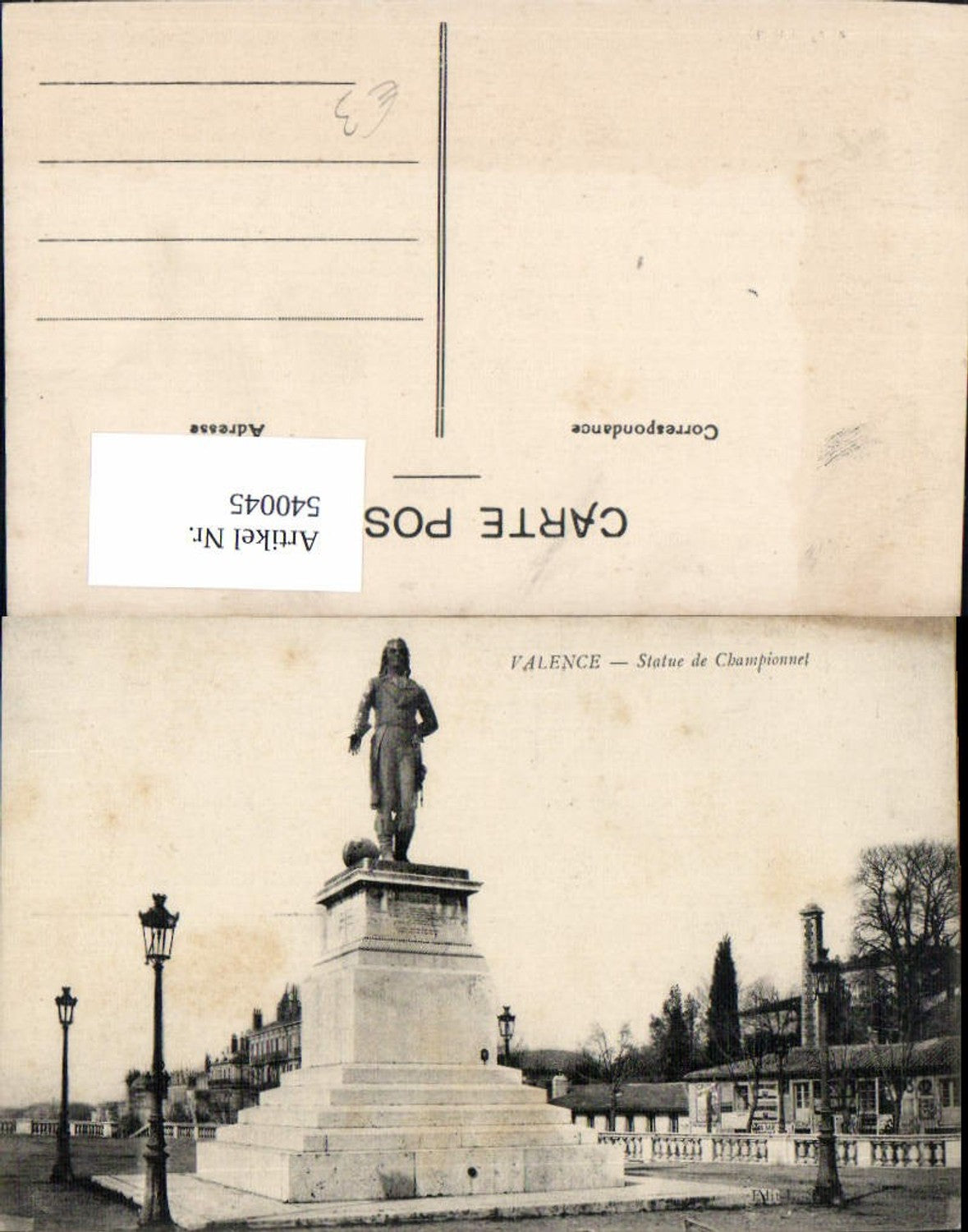 540045,Valence Statue de Championnet Monument