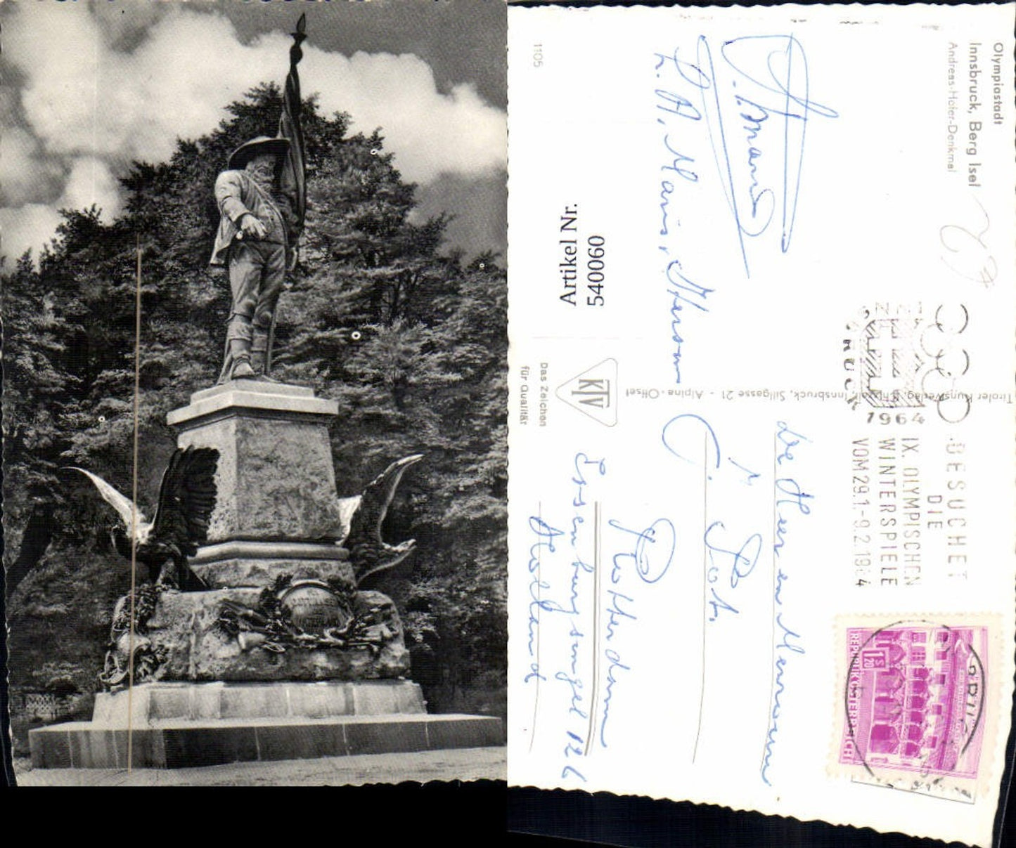540060,Innsbruck Berg Isel Andreas-Hofer-Denkmal Statue Monument