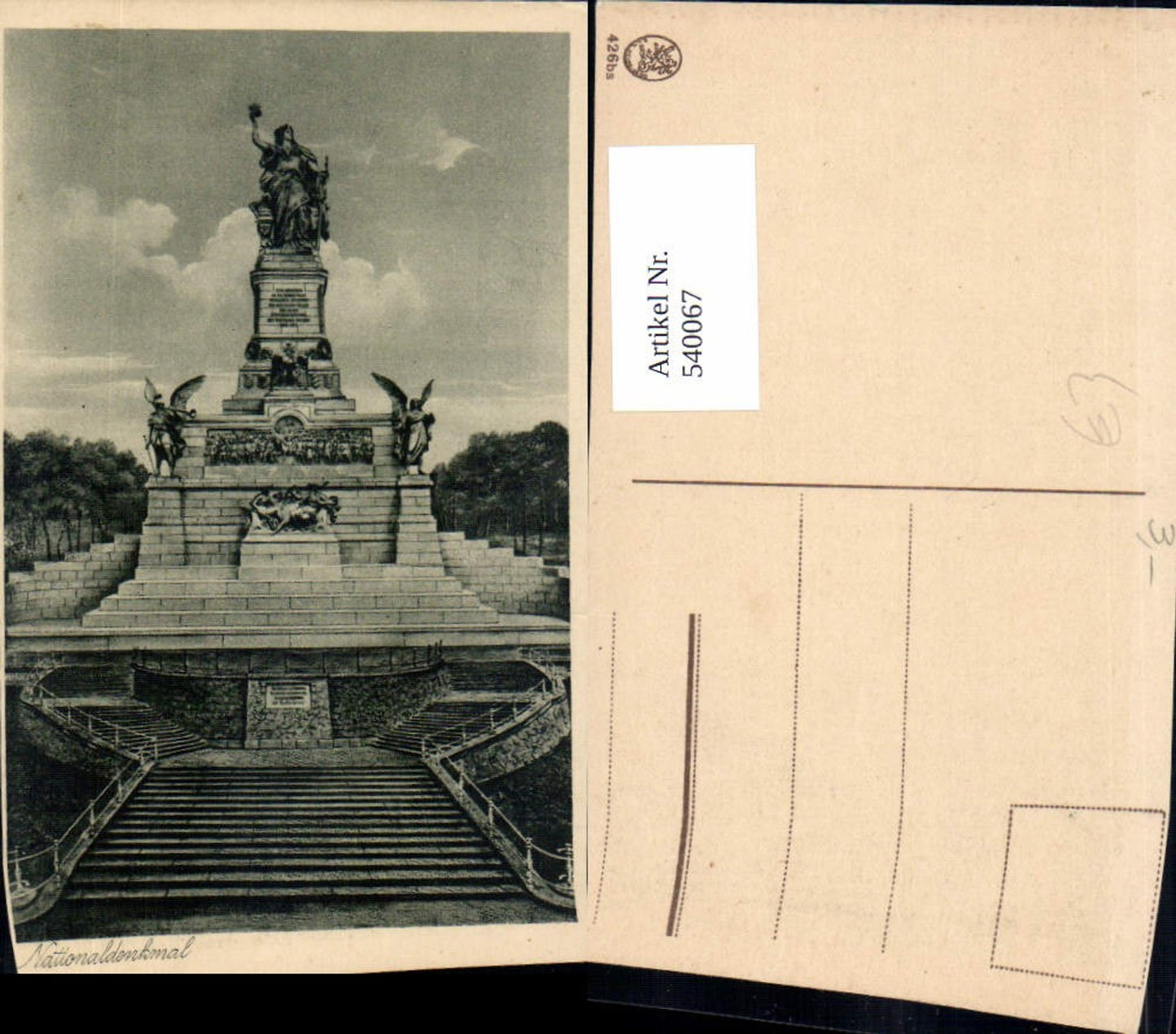 540067,Niederwald Nationaldenkmal Statue Monument