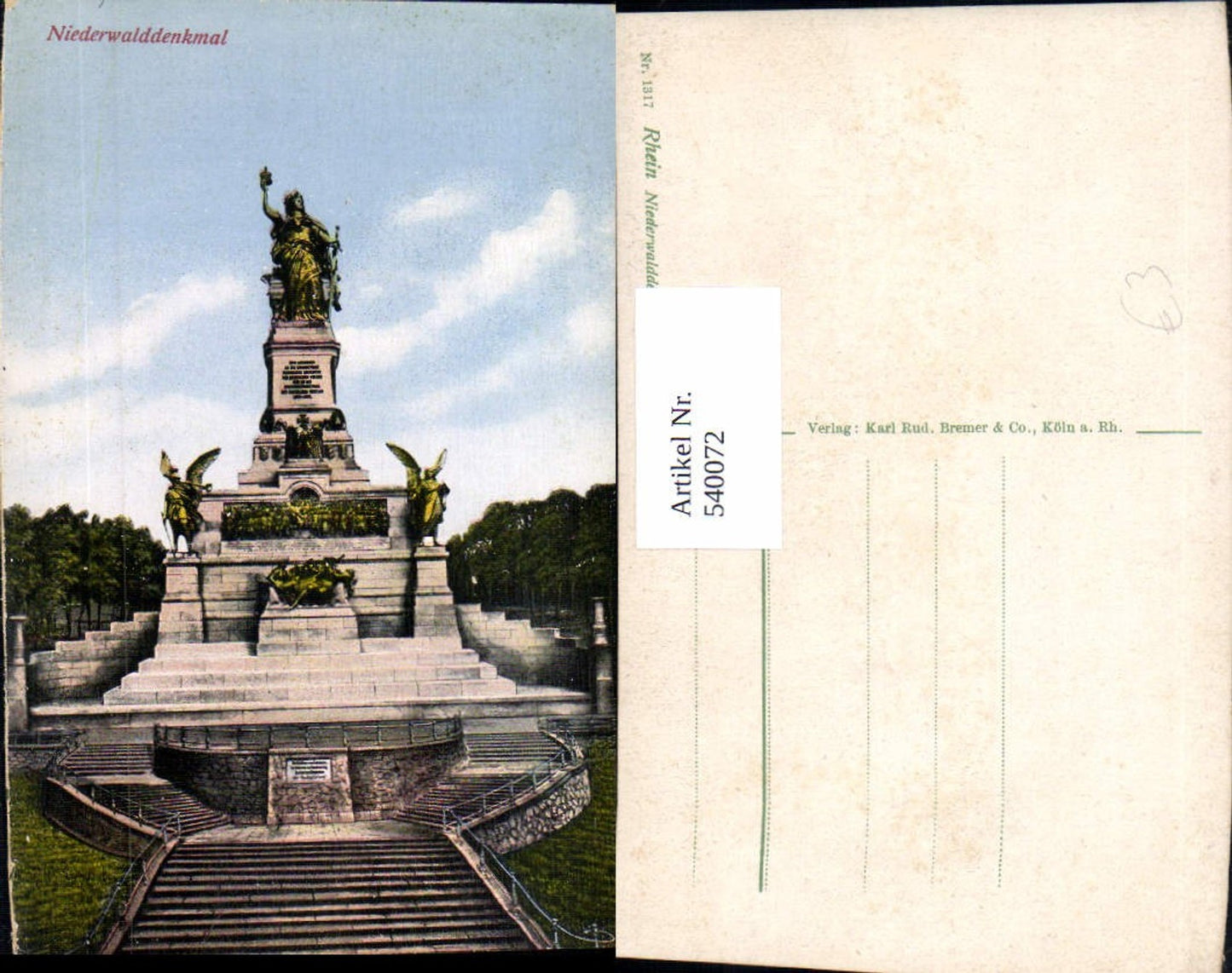 540072,Niederwald Nationaldenkmal Statue Monument