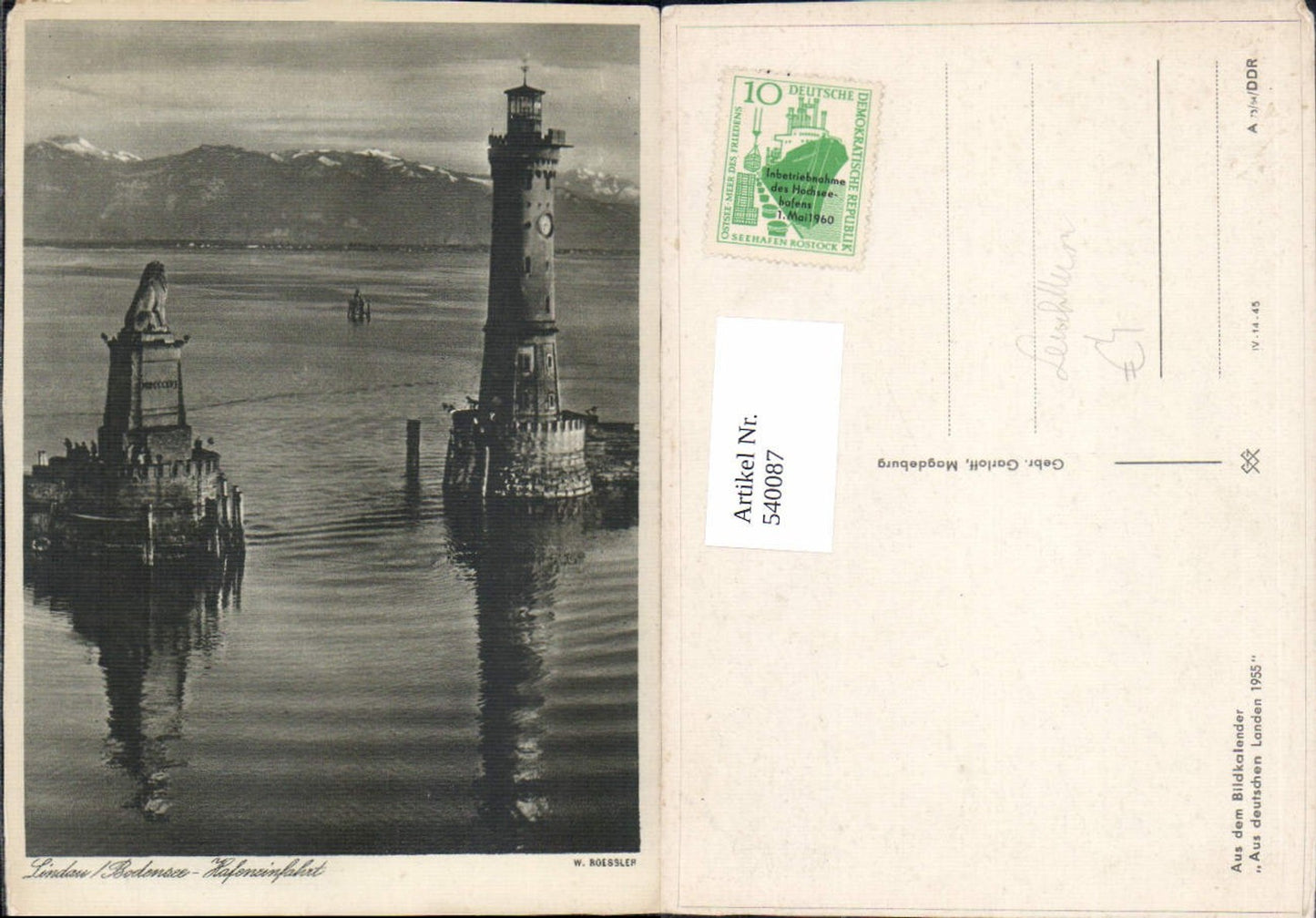 540087,Lindau Bodensee Hafeneinfahrt Hafen Leuchtturm Löwendenkmal