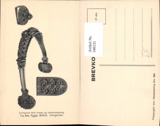 540131,Guldspore Rygge Ostfold Vikingetiden Schmuck Archäologie Ausgrabung