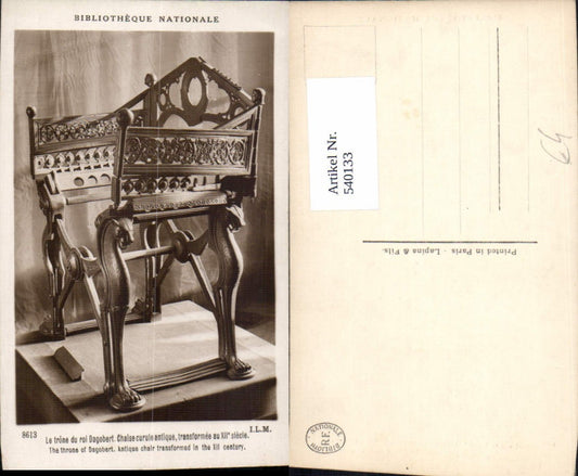 540133,Throne of Dagobert antiker Sessel Stuhl Archäologie Ausgrabung