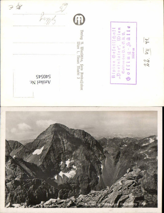 540545,Hochgolling 2863 m vom Greifenberg, Golling