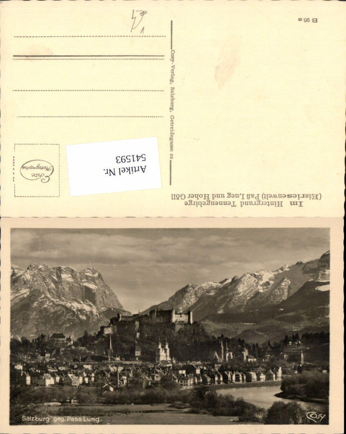 541593,Salzburg Stadt Pass Lueg